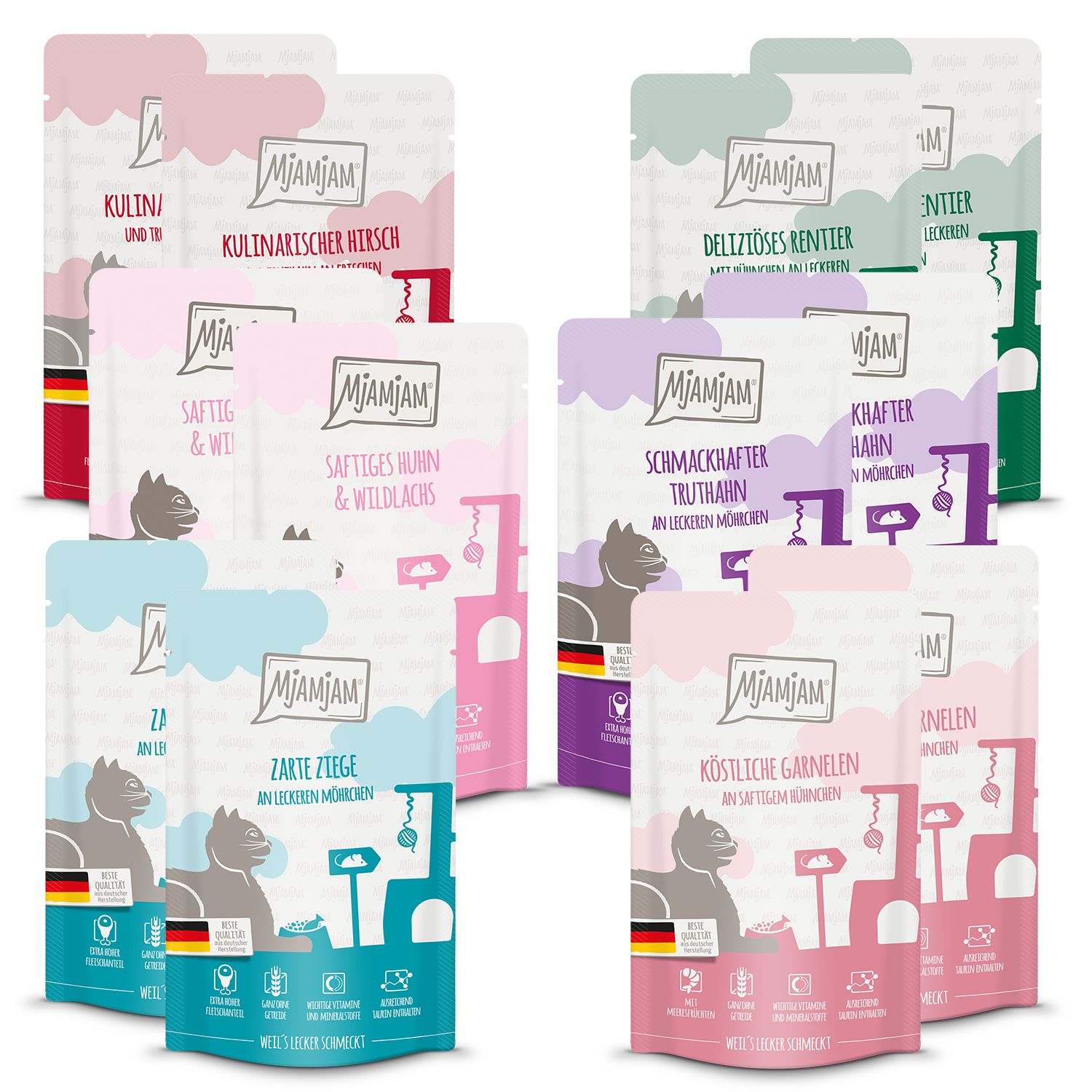 MjAMjAM - Probierpaket 5 12x125 g Futter