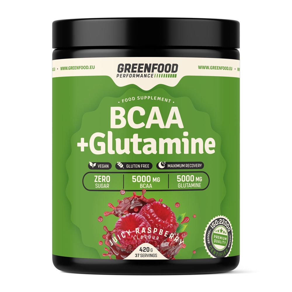 GreenFood Nutrition Performance BCAA + Glutamine Juicy Raspberry