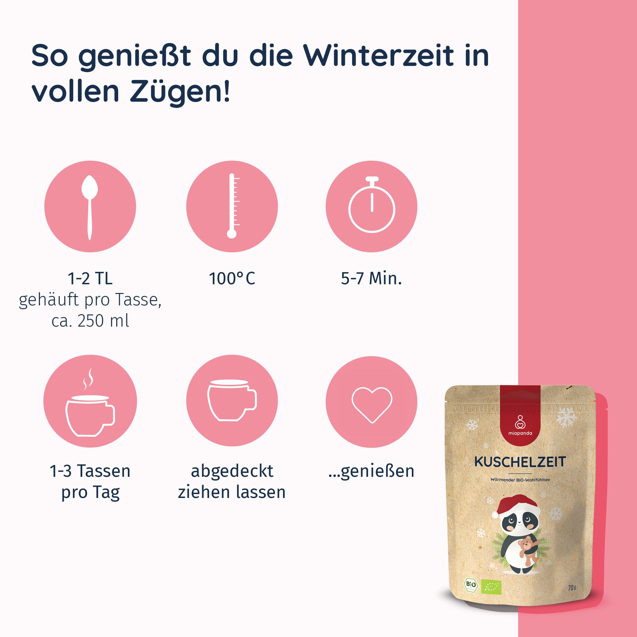 miapanda Kuschelzeit Früchtetee in 100% BIO-Qualität