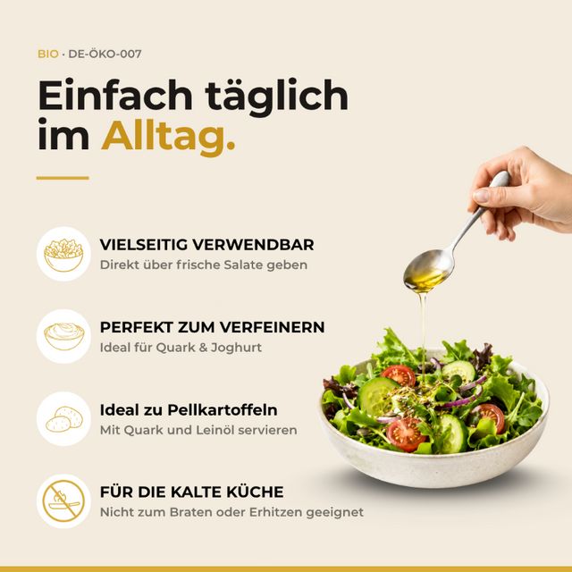 SUNNAFRUCHT® Premium BIO Leinsamenöl kaltgepresst