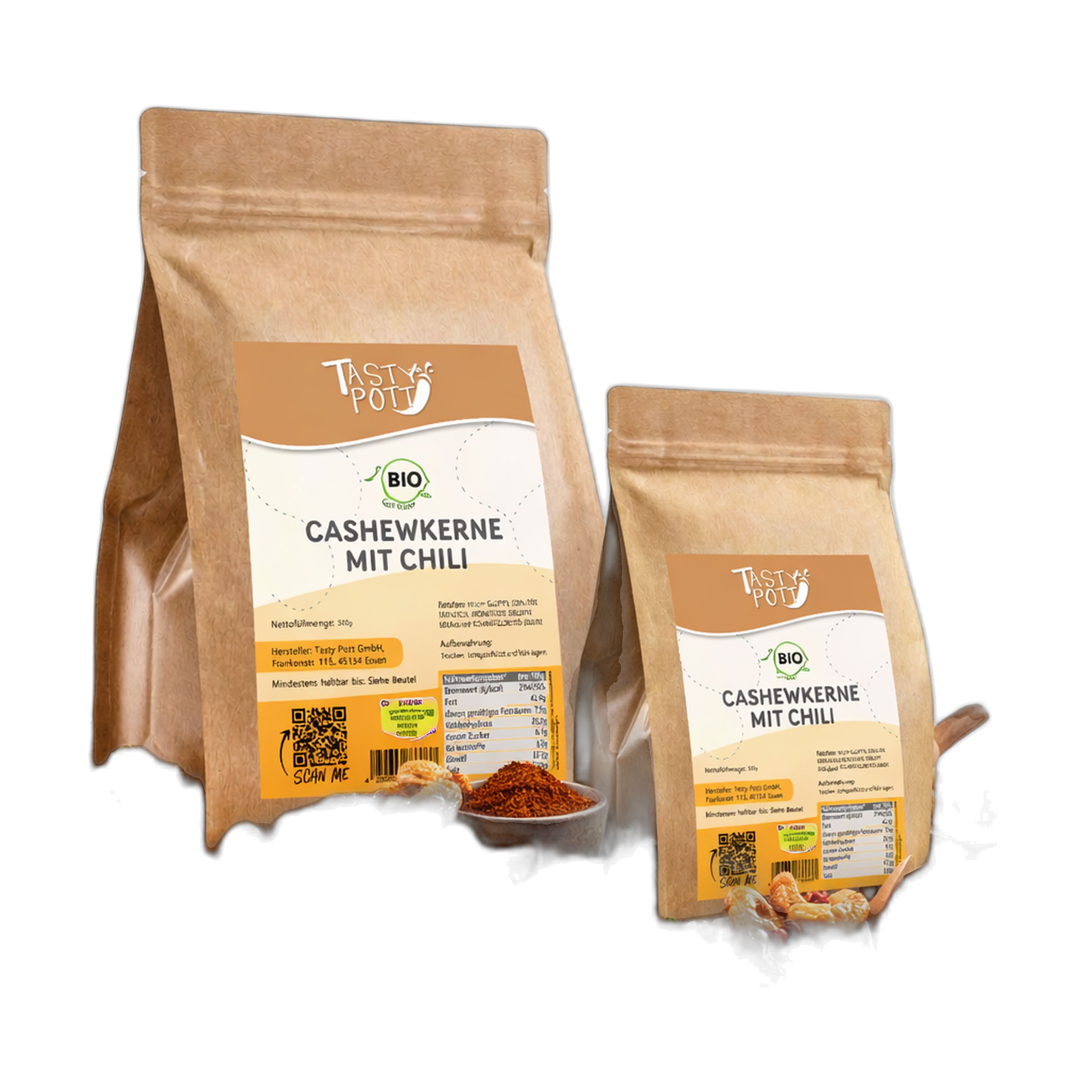 Tasty-Pott Tasty Pott Cashewkerne Chili geröstet und gesalzen 500 g