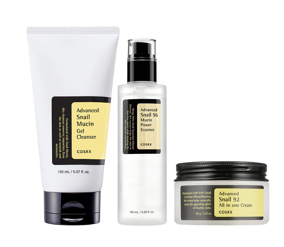 Cosrx Snail Mucin Set – Intensive Feuchtigkeitspflege, Regenerierend, Für empfindliche Haut 3 St