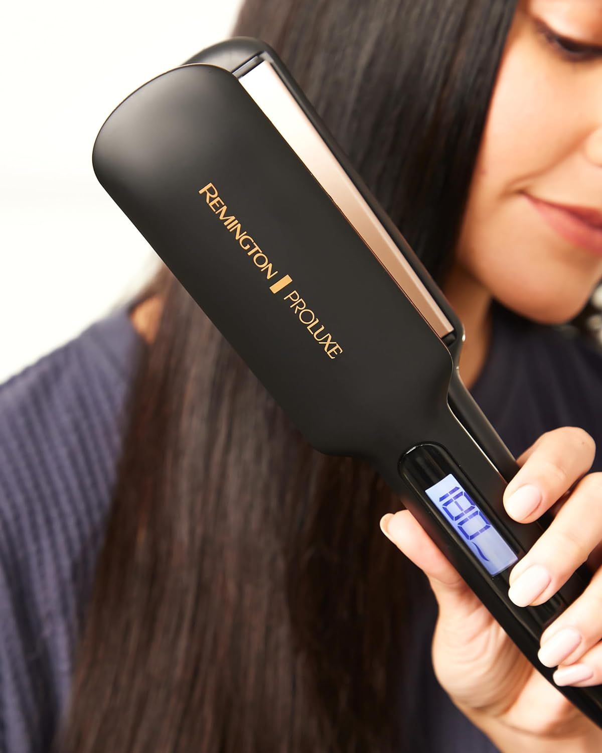 REMINGTON Haarglätter Glätteisen S9150B Proluxe extra breit Display OPTIheat