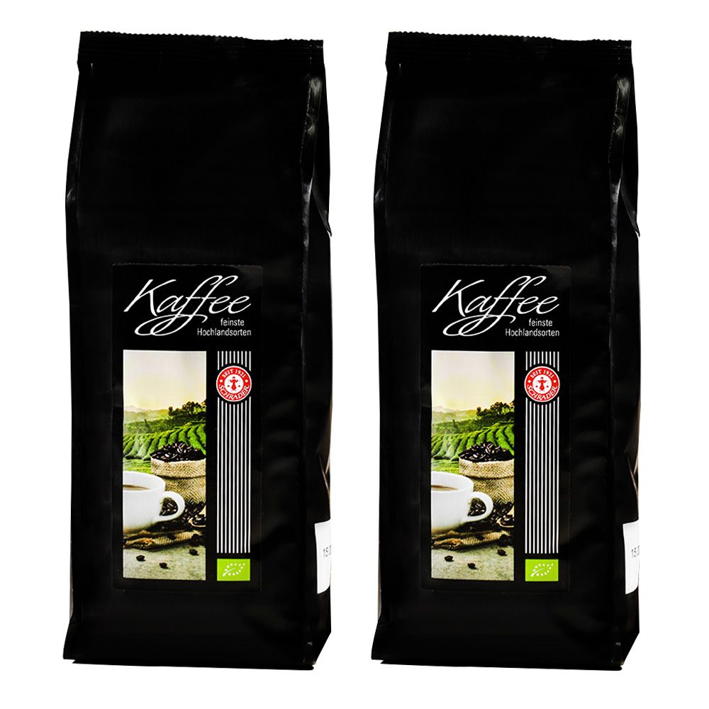 Schrader Kaffee Hotelmischung Spezial Bio 2 x 500g, gemahlen