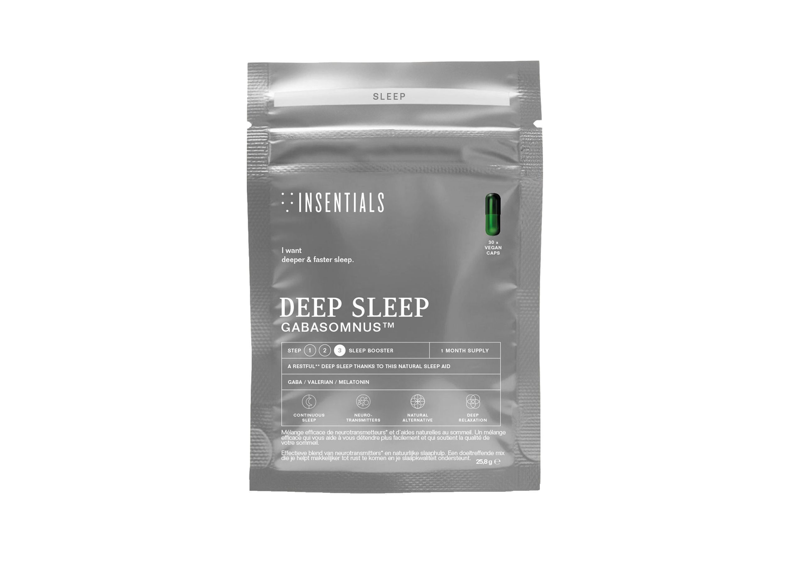 Insentials - Sonno profondo (GABASOMNUS™) - supporto naturale per rilassarsi durante la notte