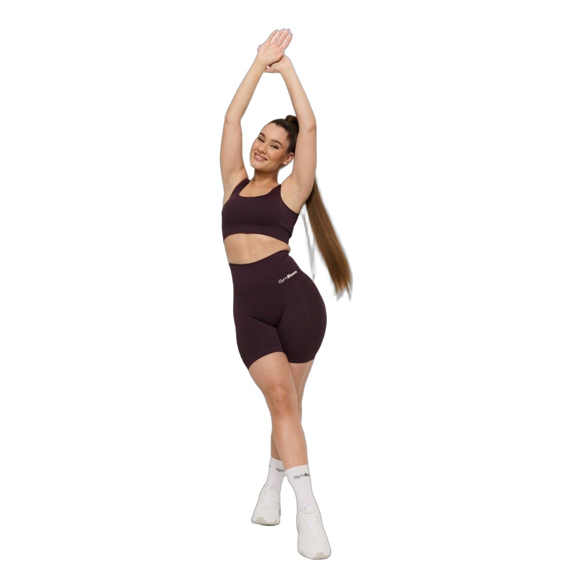 GymBeam Shorts Damen slim nahtlos mit hoher Taille in Eclipse