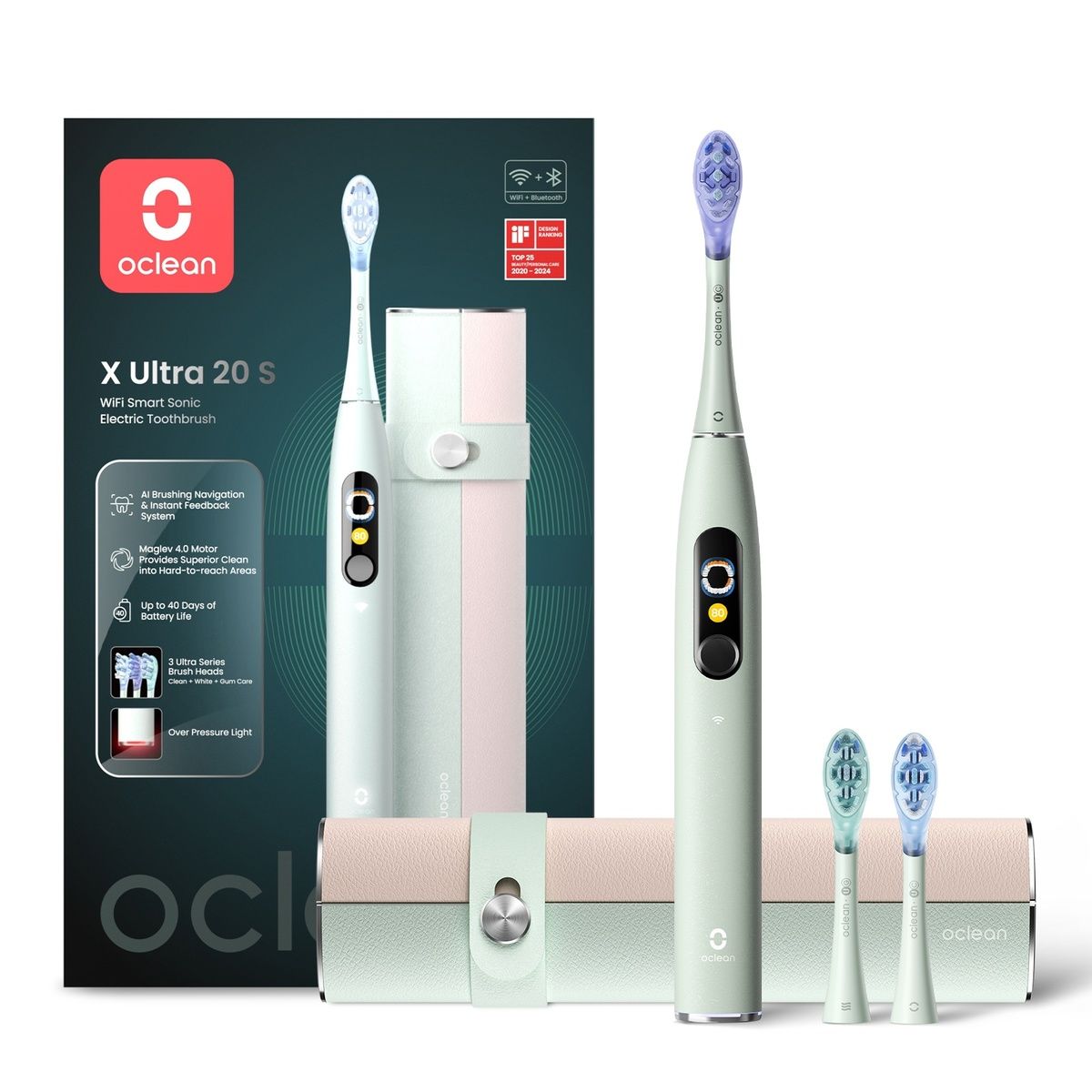 Oclean X Ultra 20 S Zahnbürste, grün