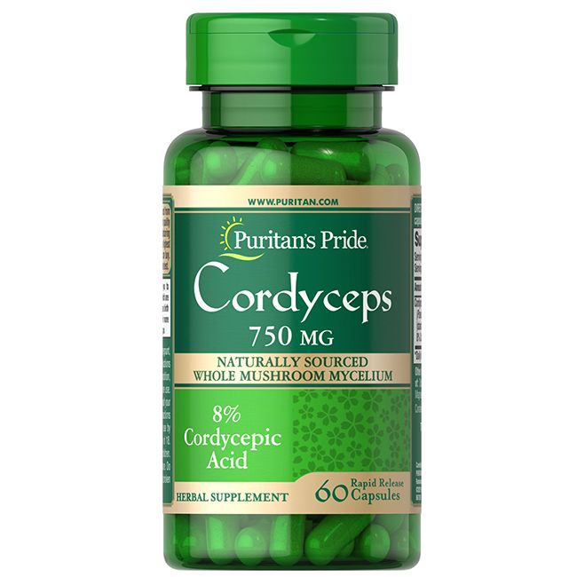 Puritan's Pride Cordyceps 750 mg mit schneller Freisetzung 60 Pc