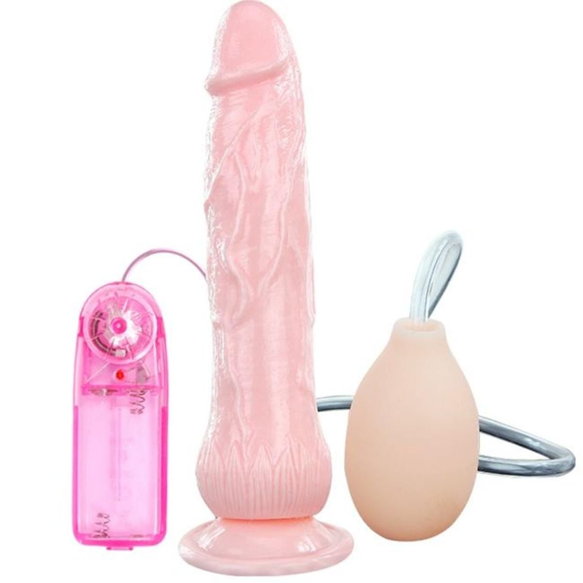 Vibratordildo "Fountain" mit Squirt-Funktion | Starke Vibrationen, mit Saugnapf | Baile