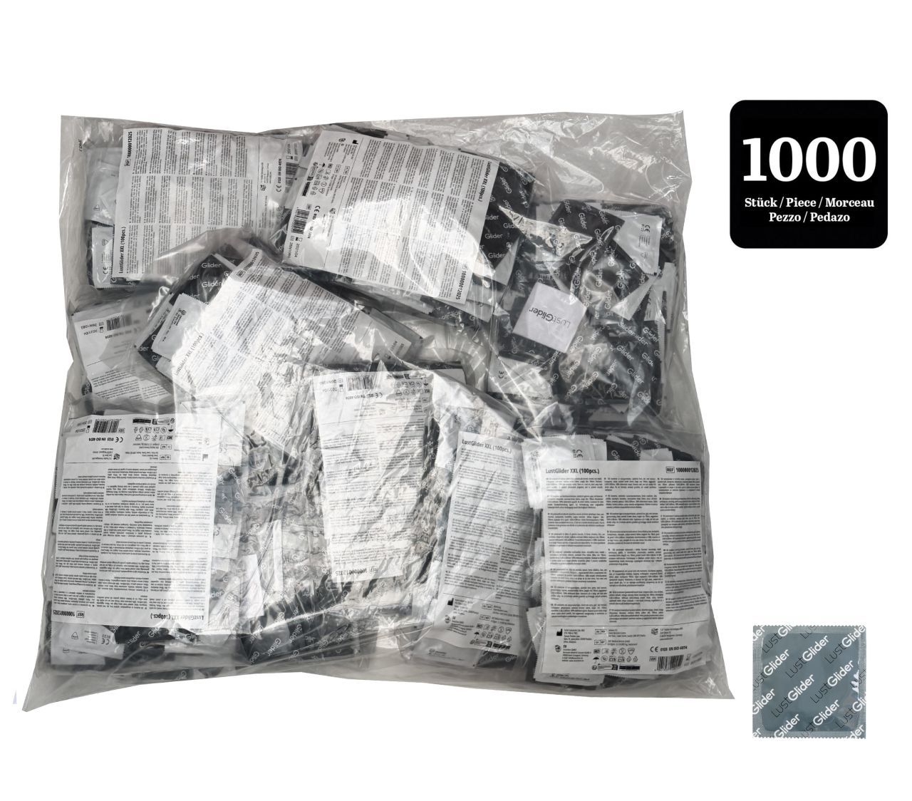 LustGlider – XXL Condooms met 64 mm breedte 1000