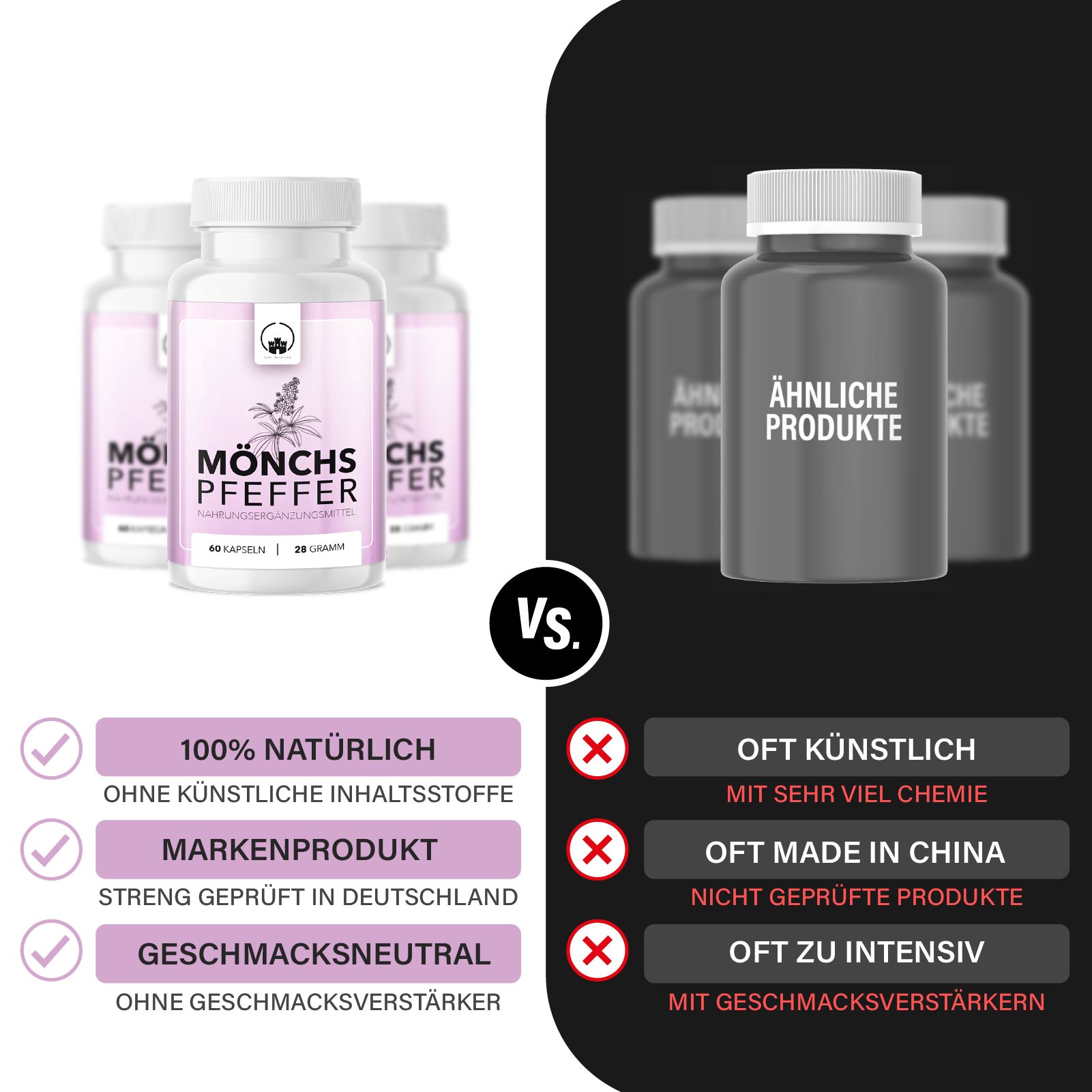 Saint Nutrition® | Mönchspfeffer Kapseln hochdosiert | Hormon Balance