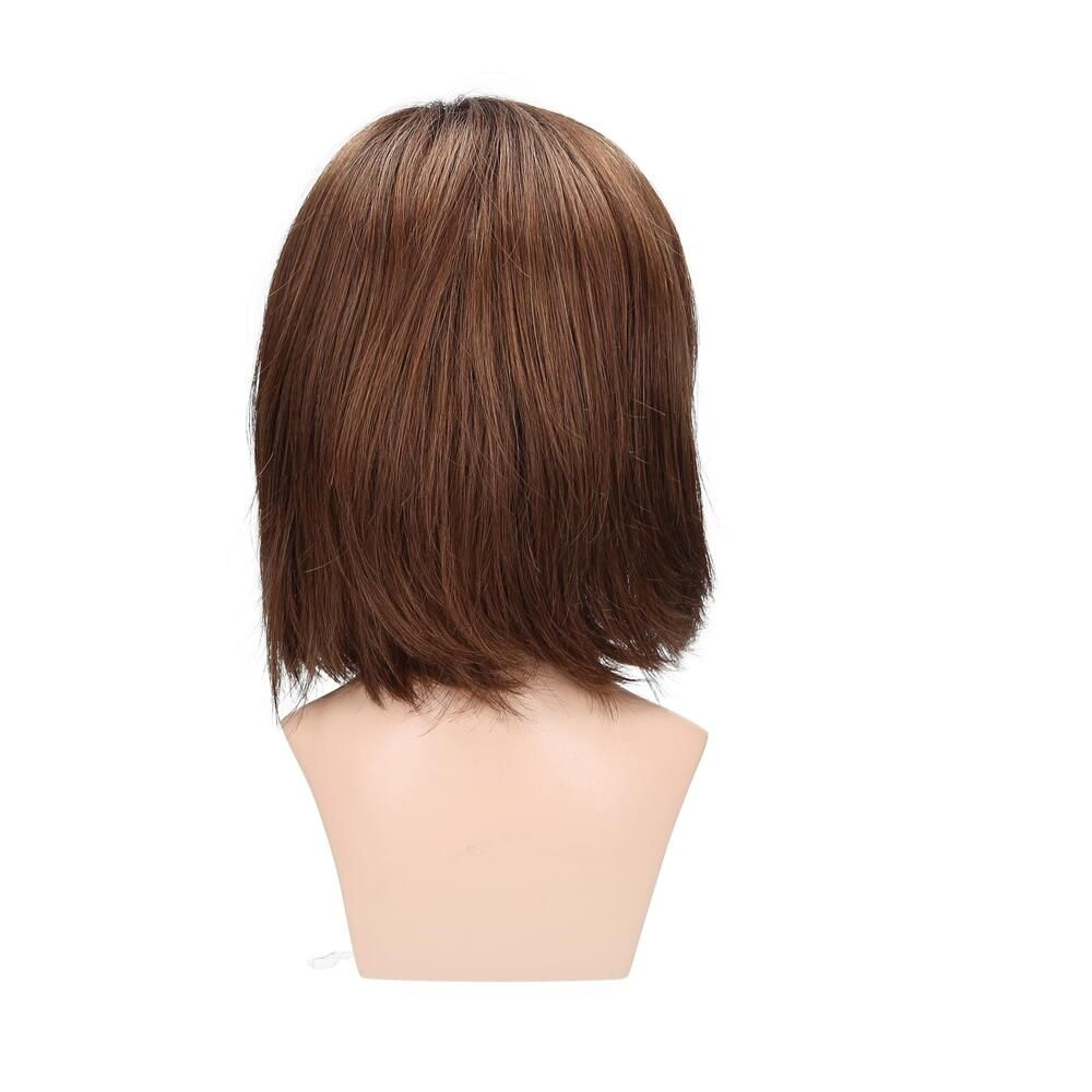 Rückansicht der Perücke Renée von trendhair. Braun, gestufter Schnitt.