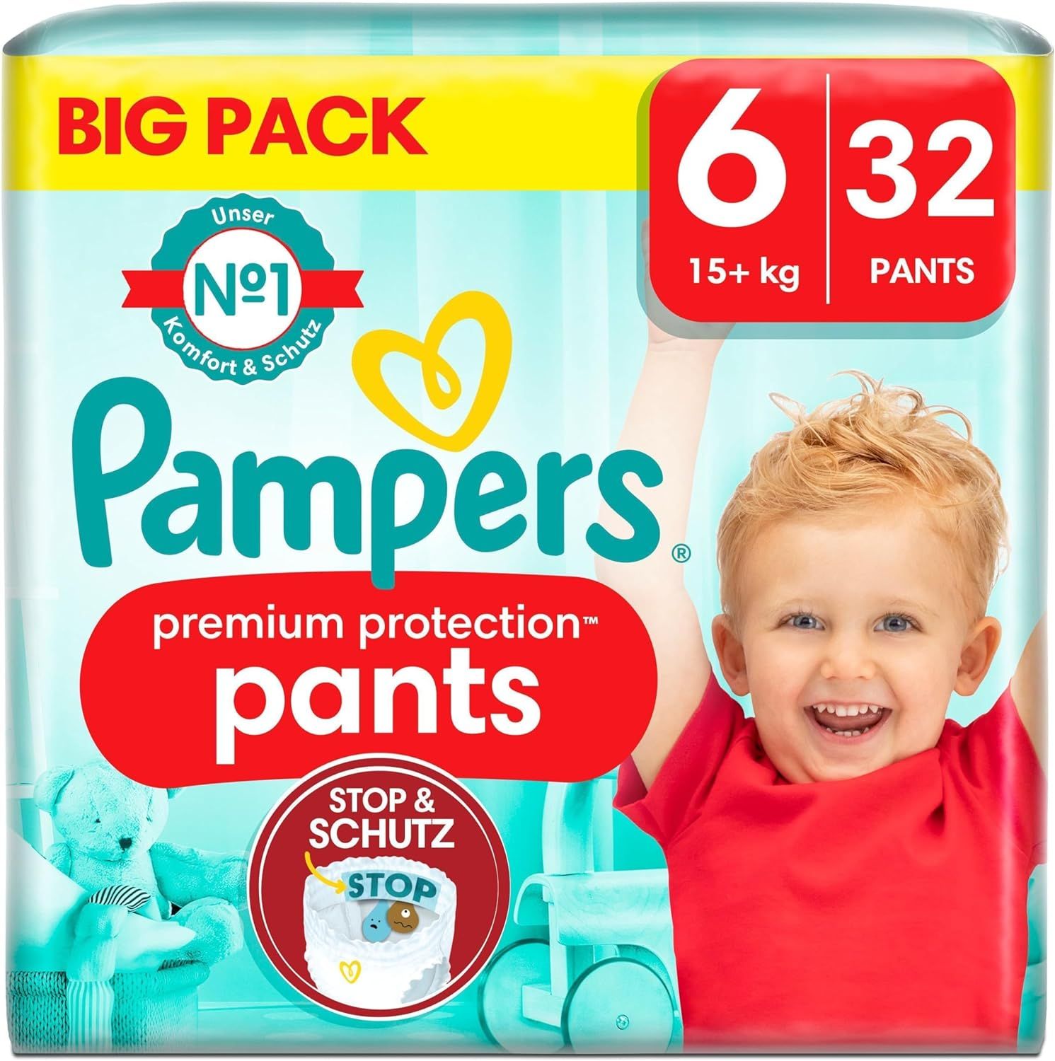 Pampers Premium Protection Pants Größe 6, 15kg+