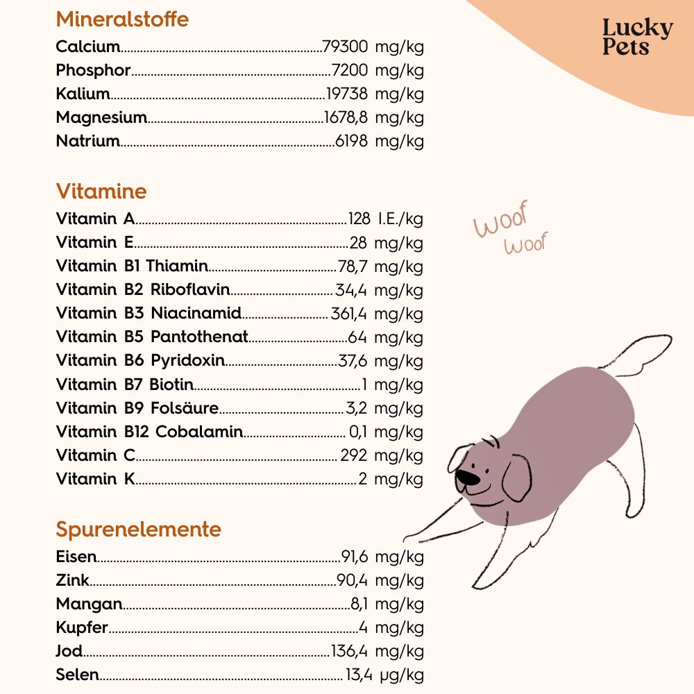 Barf Pulver für Hunde