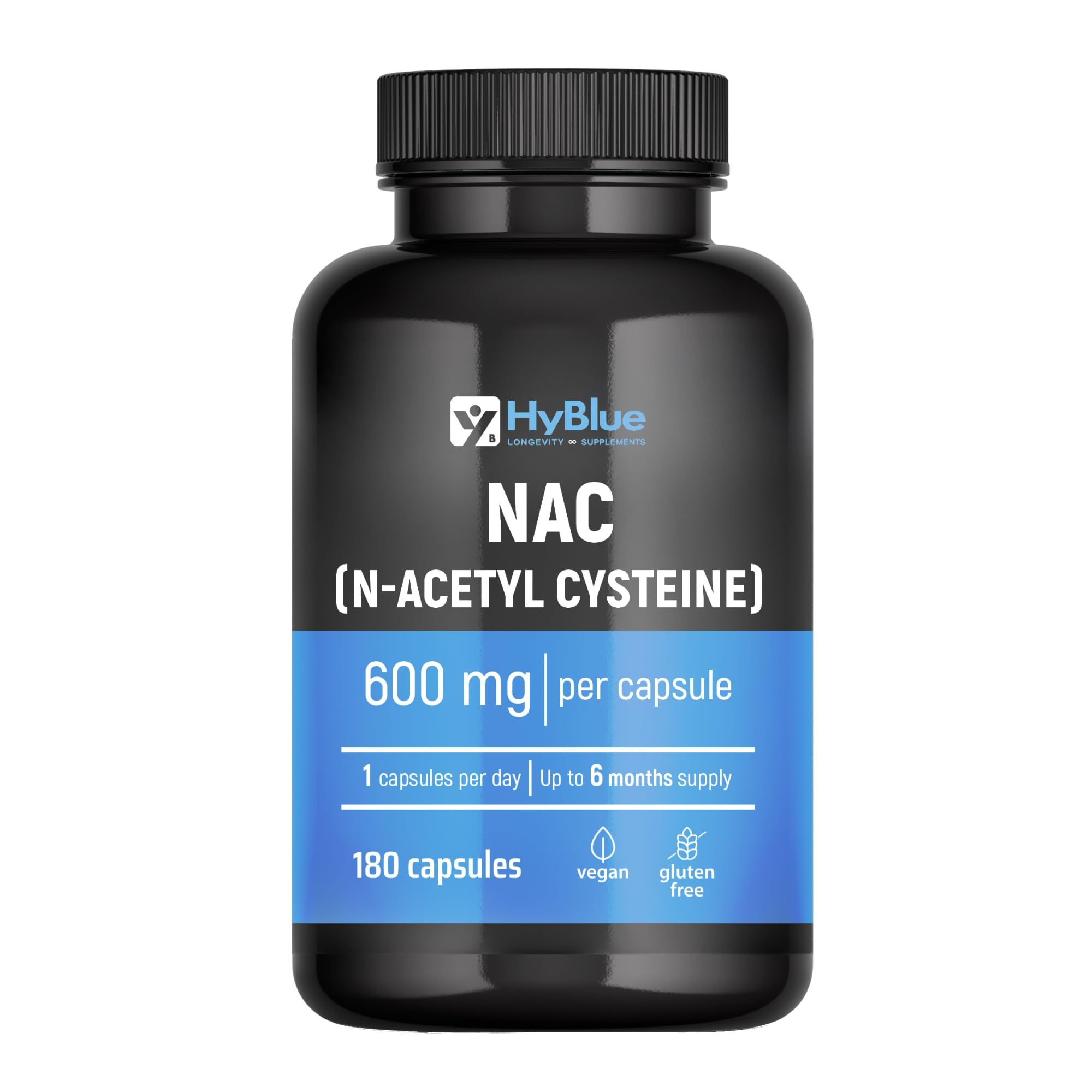 HyBlue NAC N-Acetil-Cisteina Pura 600 mg
