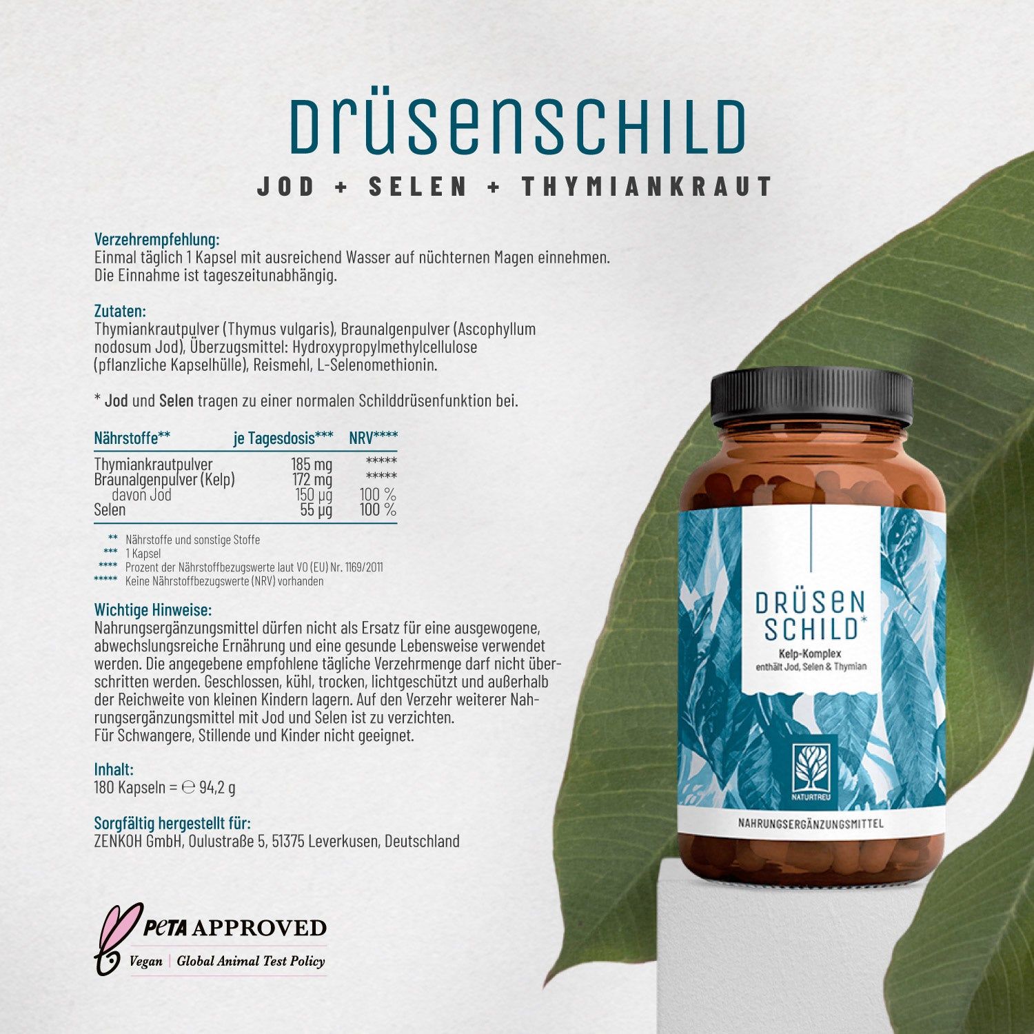 Zertifikat von AGROLAB LUFA GmbH. Unterschriftszeile. Text: Zu Ihrer Sicherheit. Unabhängig laborgeprüft.