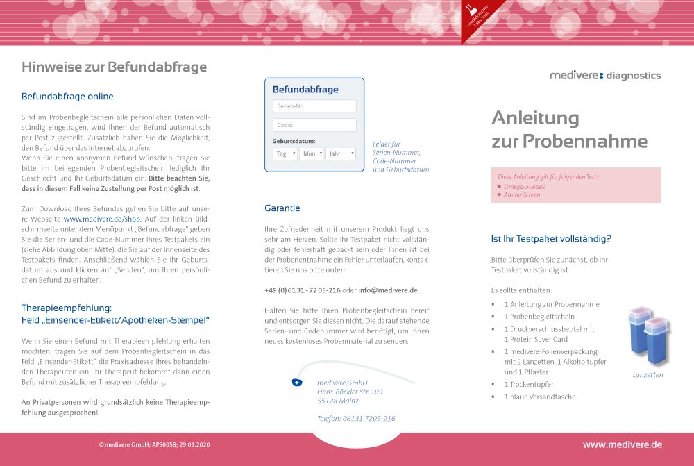 medivere diagnostics Omega-3-Index Bluttest
