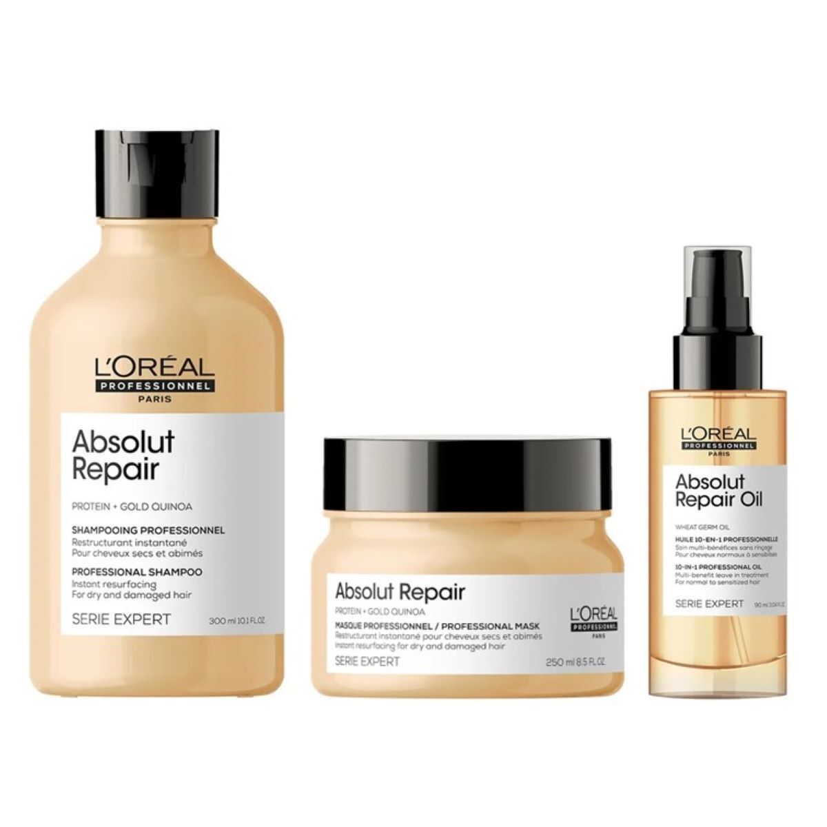 L'Oreal Professionnel Absolut Repair Set (Shampoo / Maske Öl) 640 ml