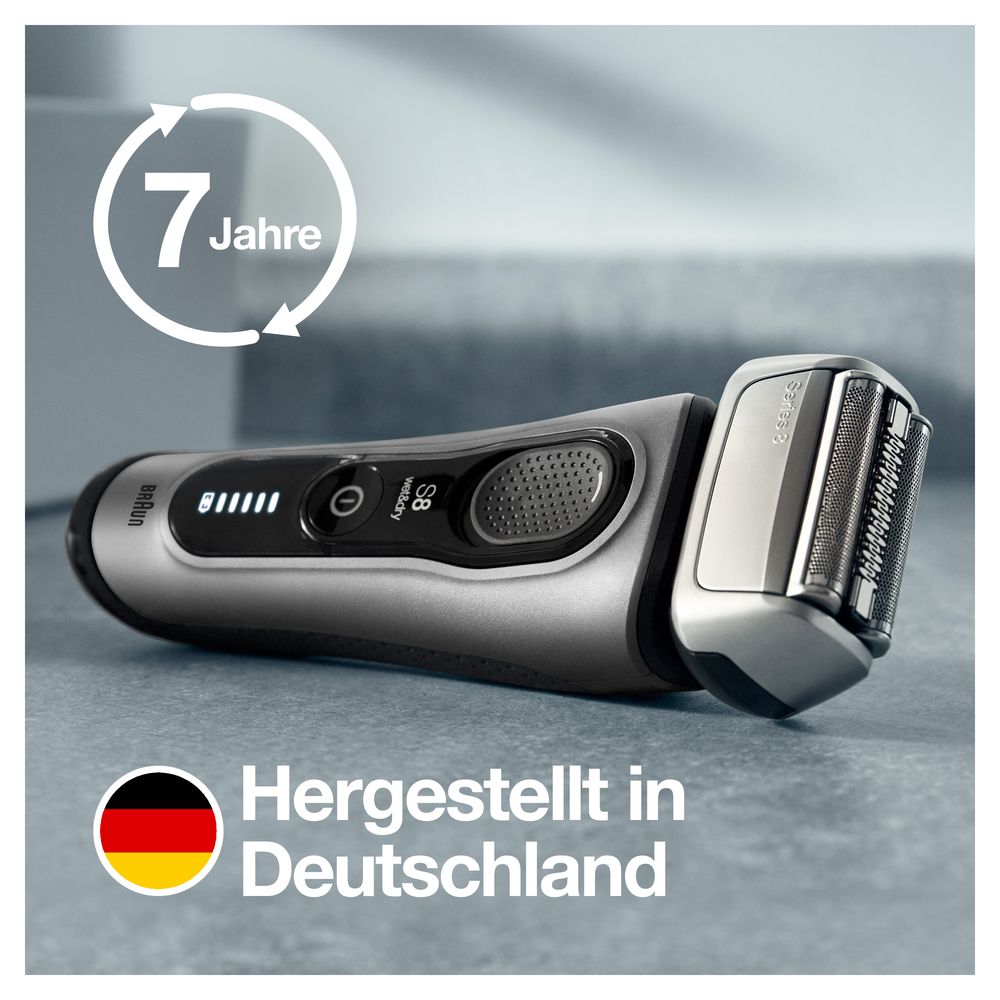 Braun - Elektrischer Rasierer "Series 8 - 8457cc System wet&dry" in Silber