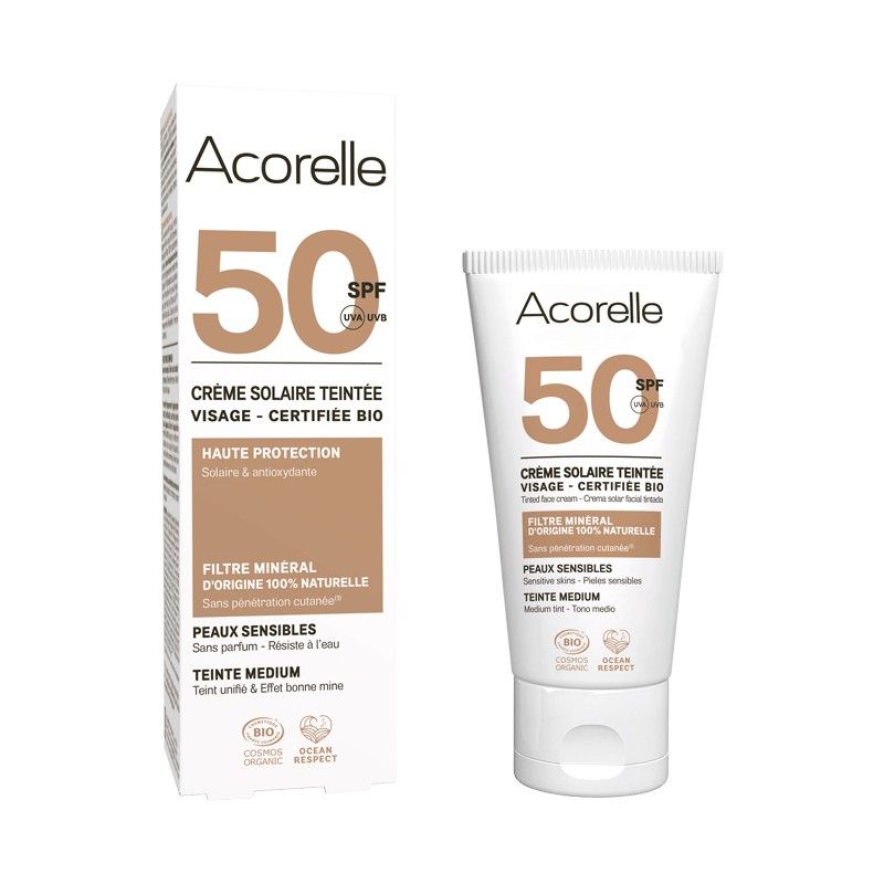 Acorelle Getönte Sonnencreme Gesicht LSF 50 Medium ml Sonnenschutzcreme