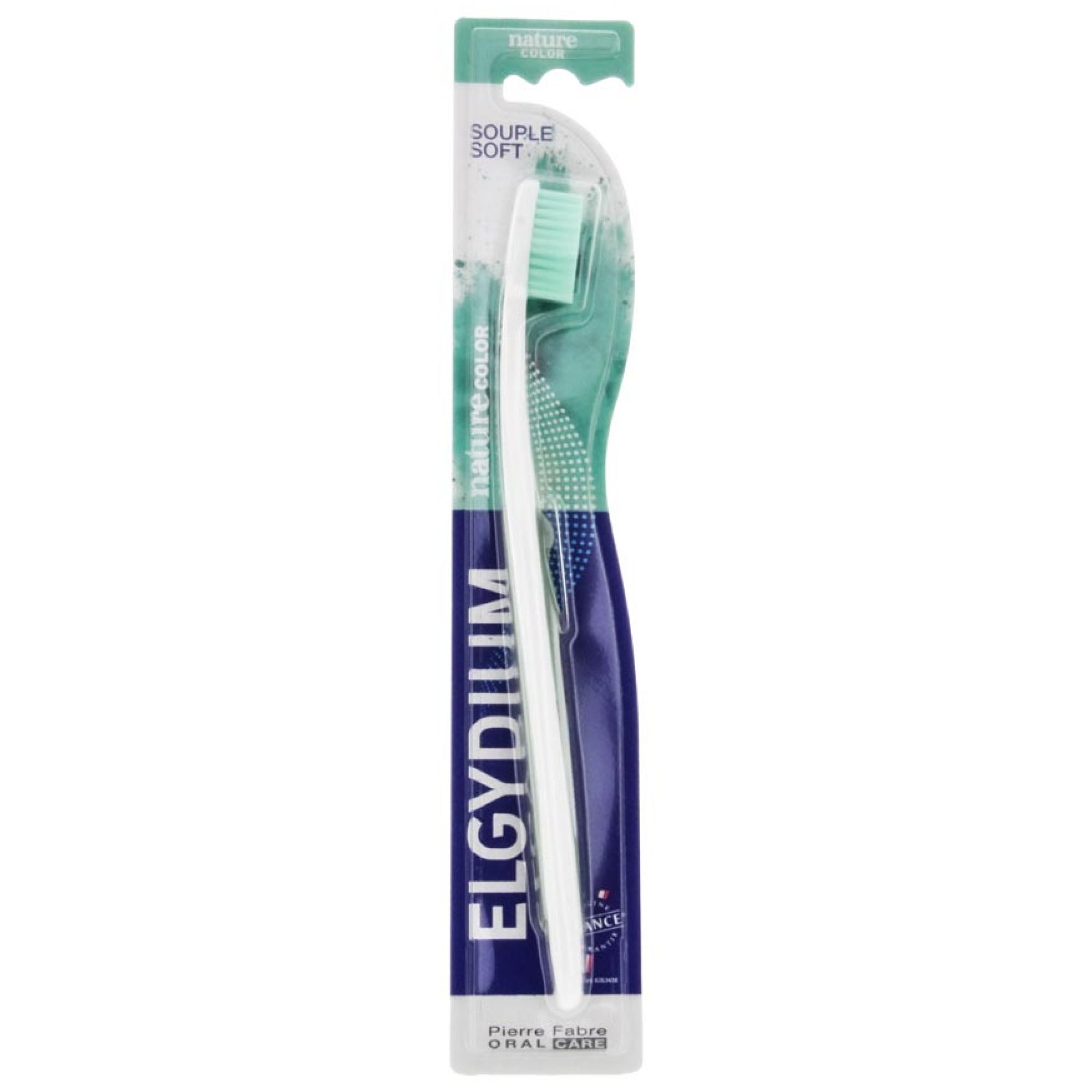 Elgydium Nature Color Weiche Zahnbürste (Farbe: Grün) 1,8x4,3x24,5 cm