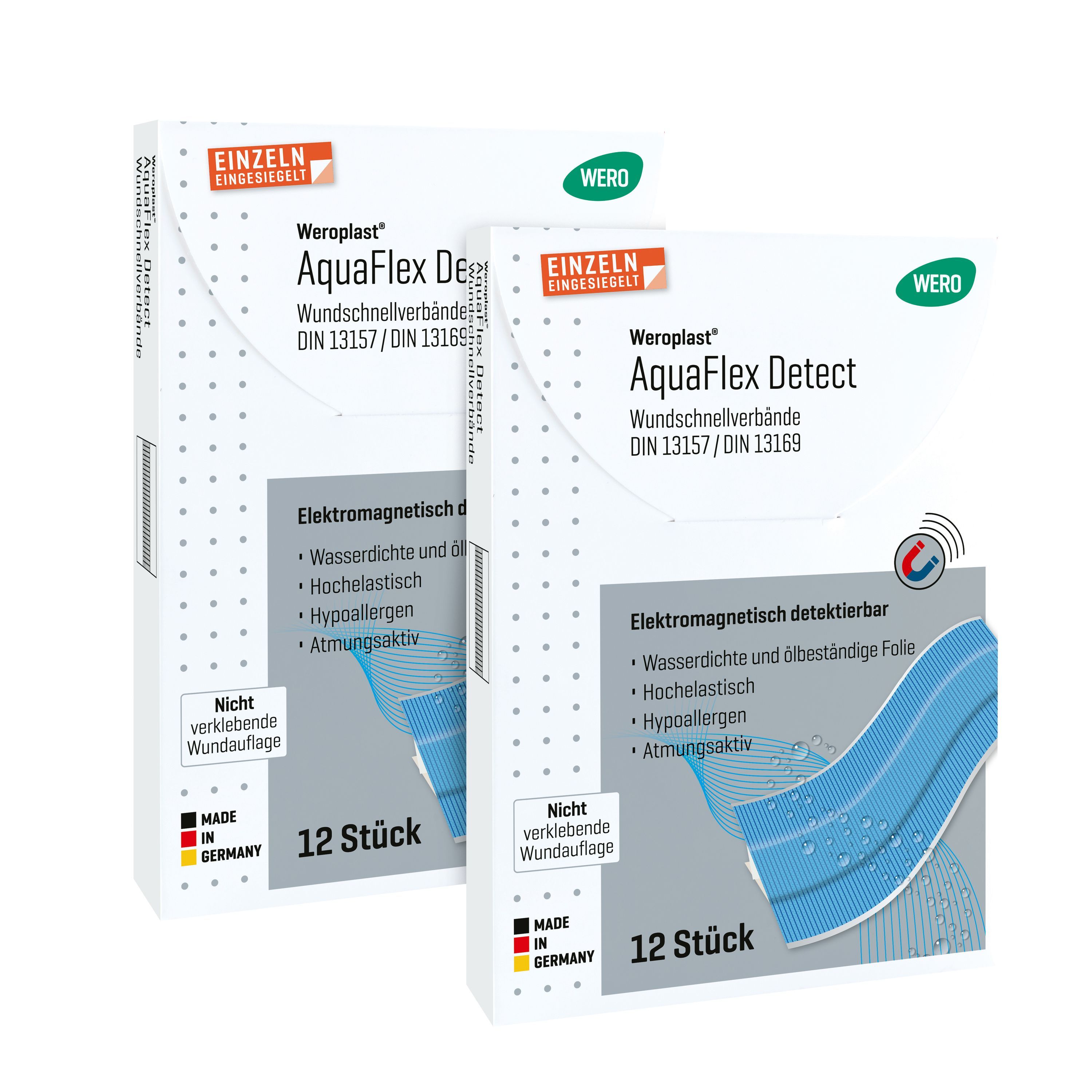 Wero Weroplast AquaFlex Detect Wundschnellverbände DIN 13169 24 St