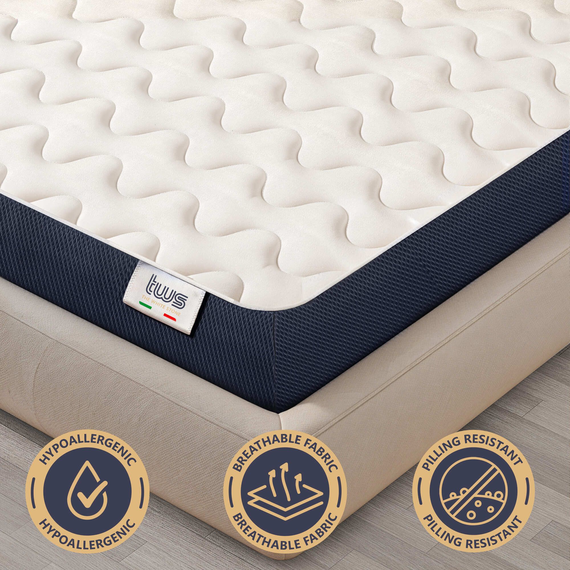 The White Stone Matratze 80x190 cm aus hypoallergenem Waterfoam, 30 cm