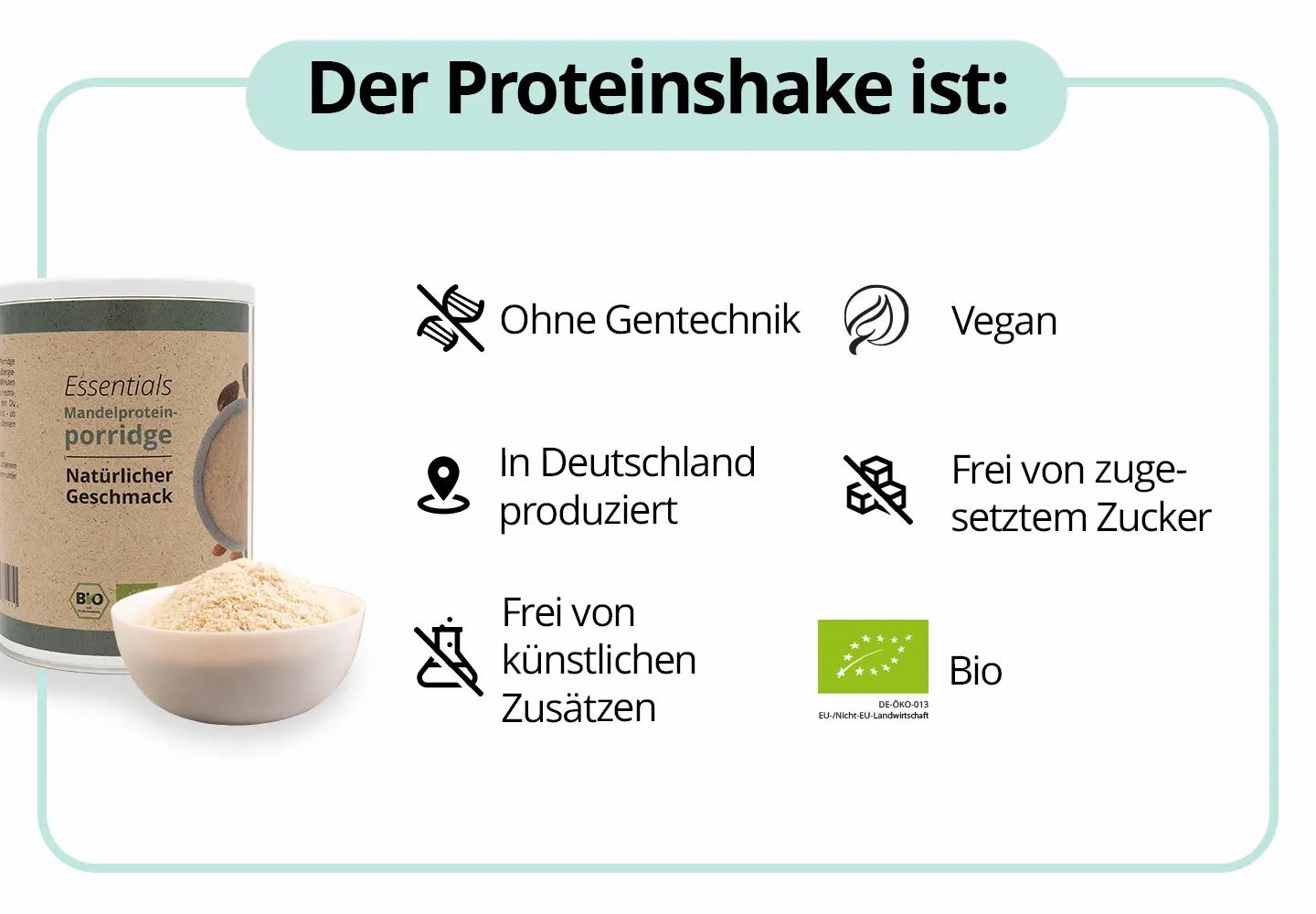 Salufast Mandel-Protein-Porridge - Natur