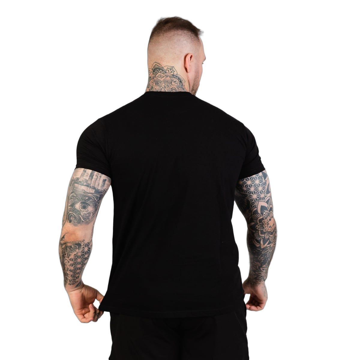 GymBeam Beam T-Shirt Herren Regular Kurzarm Schwarz
