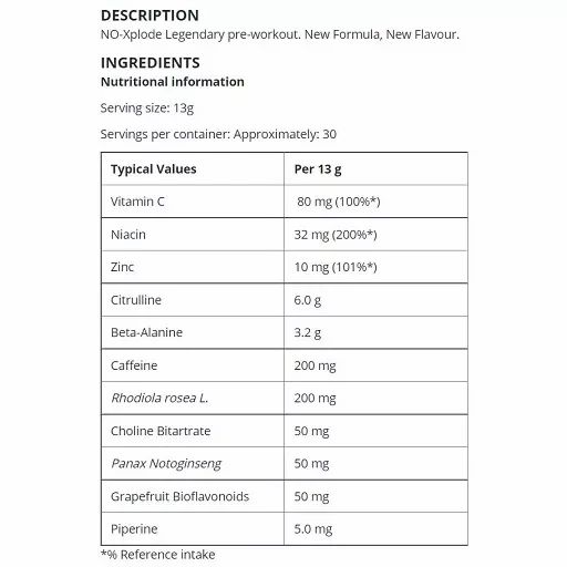 BSN N.O. Xplode 3.0 Pre-Workout