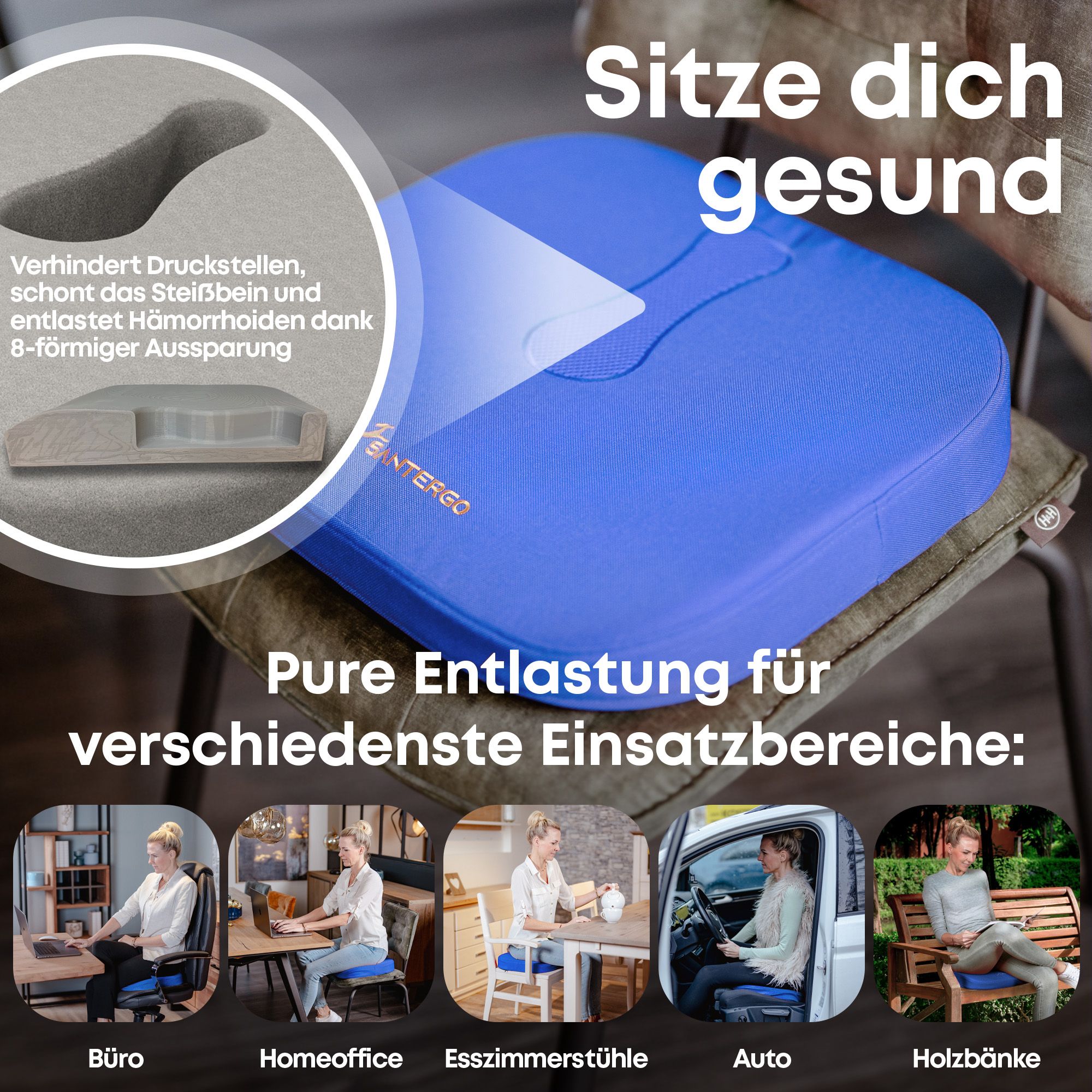 SANTERGO Orthopädisches Sitzkissen