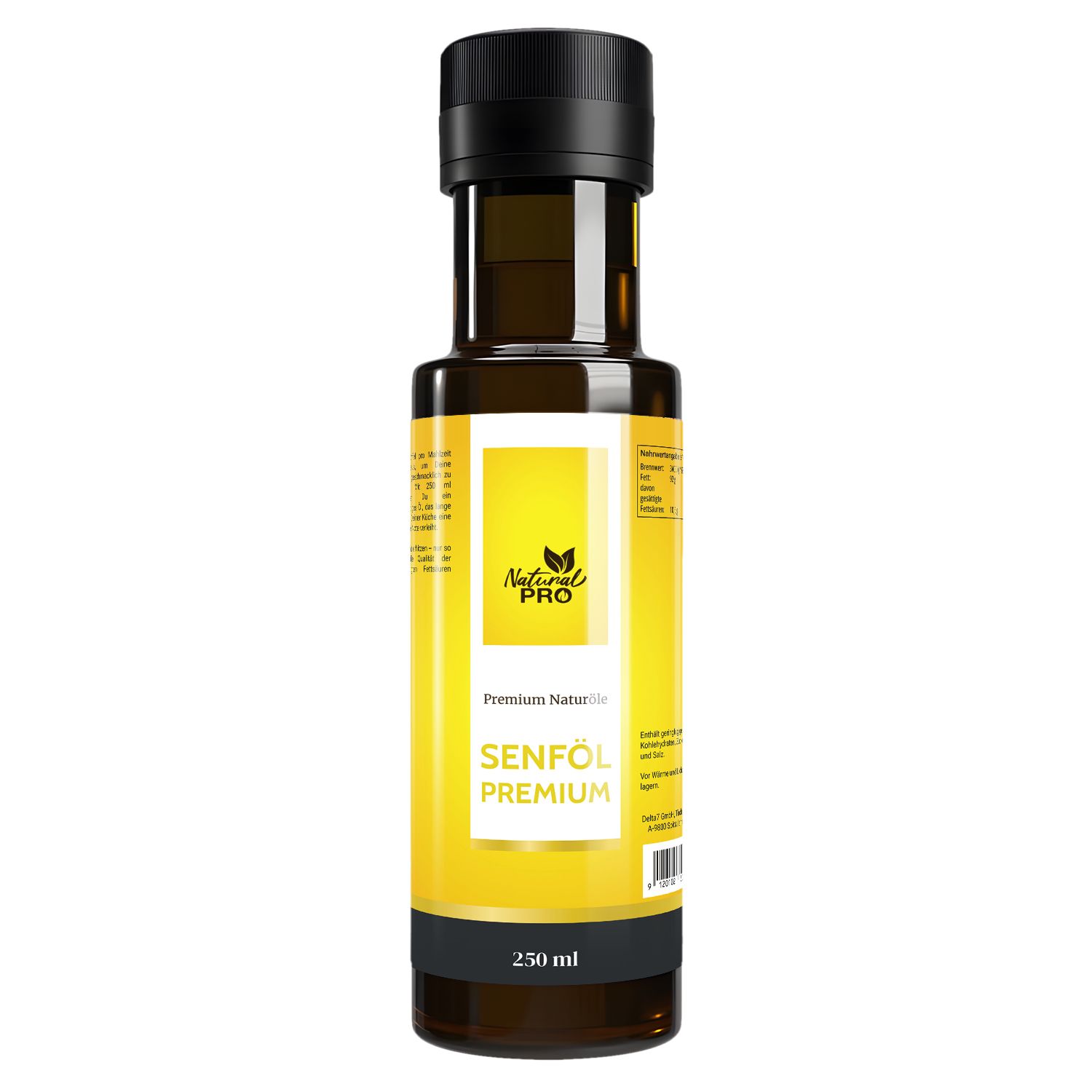 Senföl Premium | würzig-mild, reich an Omega-3 & ungesättigten Fettsäuren 250 ml Öl