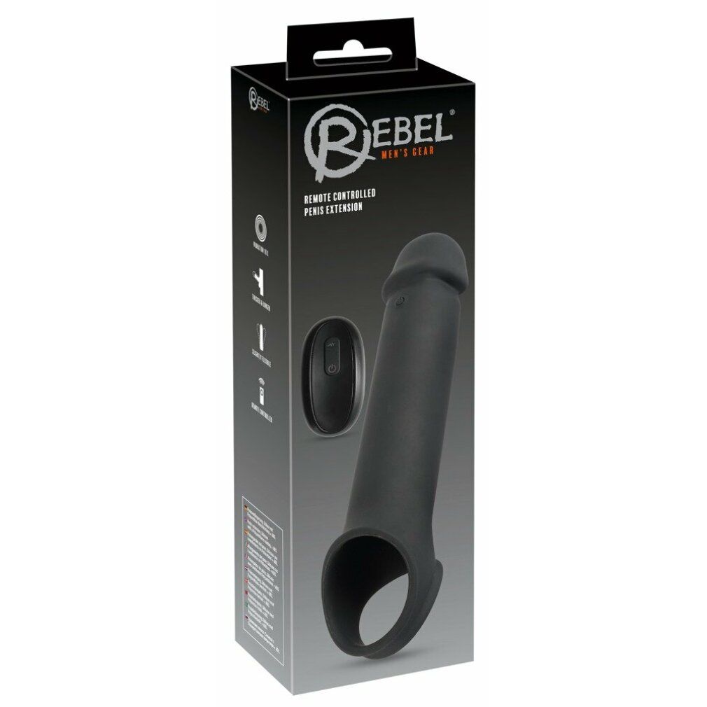 Penishülle „RC Penis Extension“ mit 10 Vibrationsmodi | Rebel