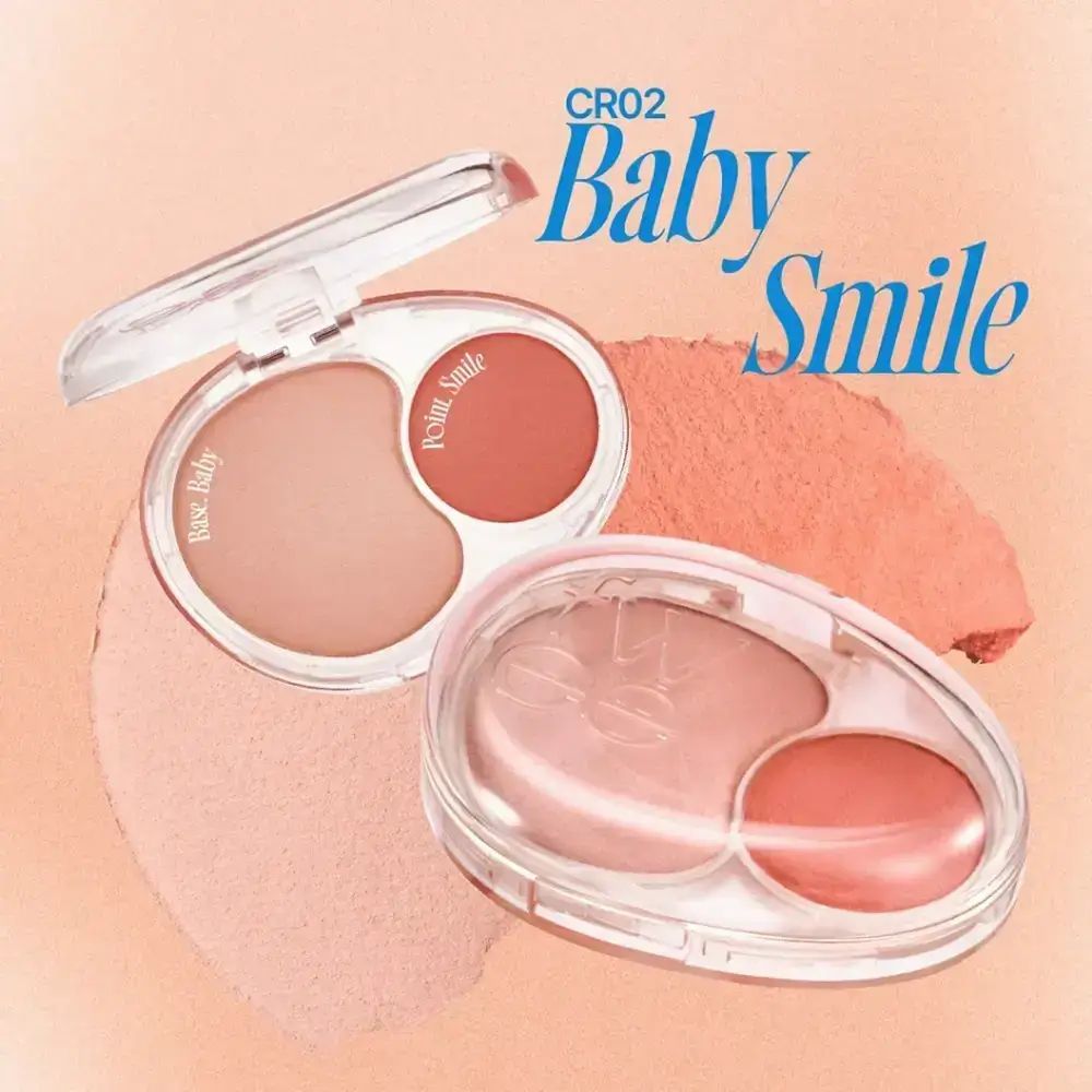 FWEE Mellow Dual Blusher CR02 Baby Smile – Zweifarbiger Rouge