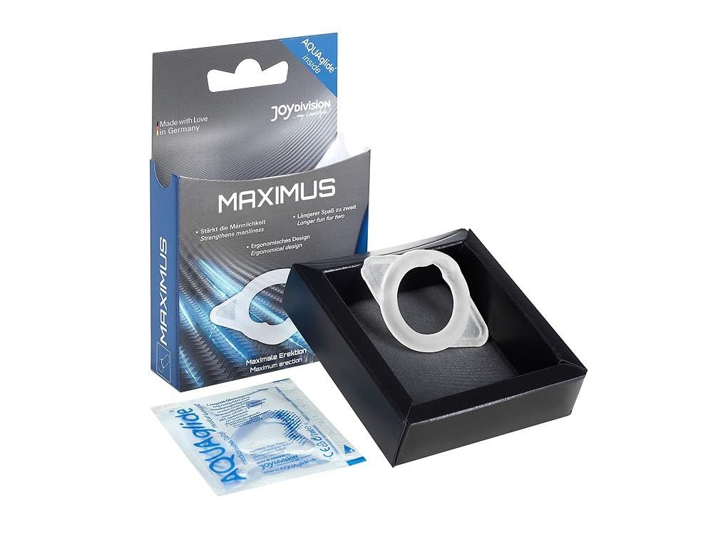 Joydivision MAXIMUS Ring, Größe M, aus Verpackung genommen. Inklusive Gleitmittelprobe.