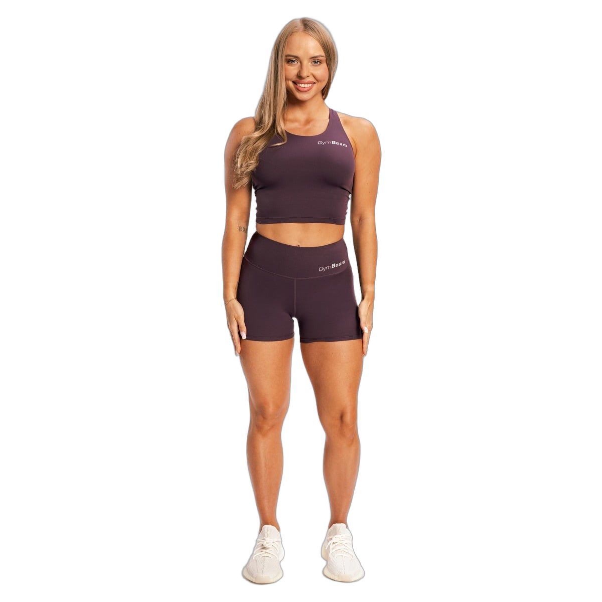 GymBeam Shorts Damen Slim mit Gummizug ohne Taschen BEAT Berrywood