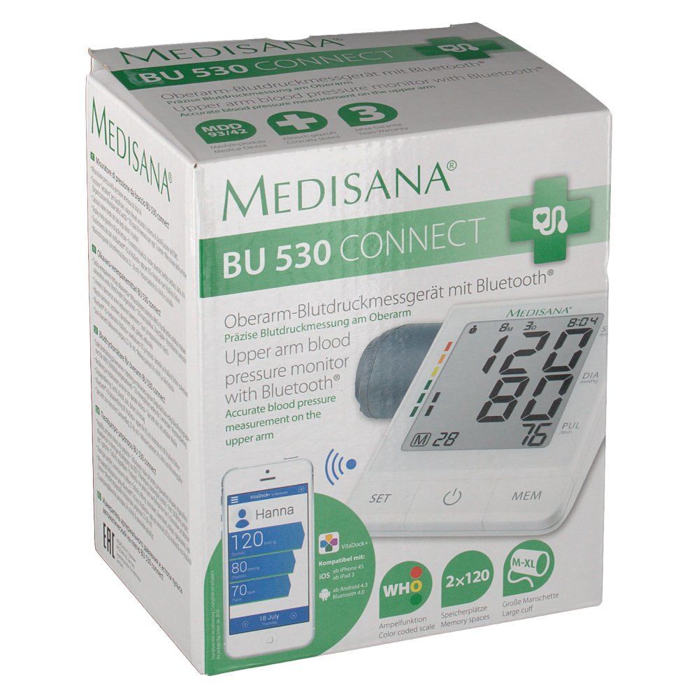 Medisana® Oberarm-Blutdruckmessgerät BU 530 connect