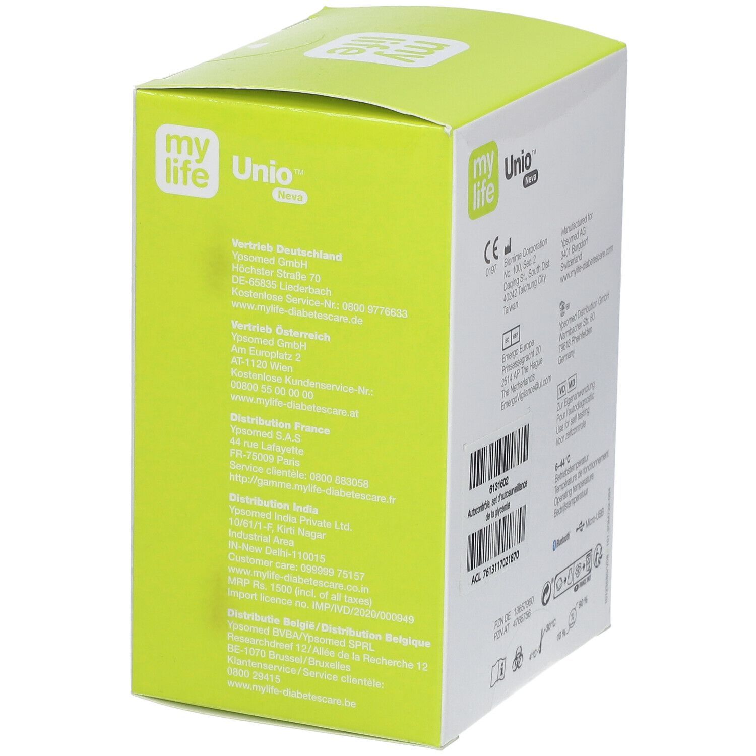 mylife Unio™ Neva Blutzuckermesssystem mg/dL