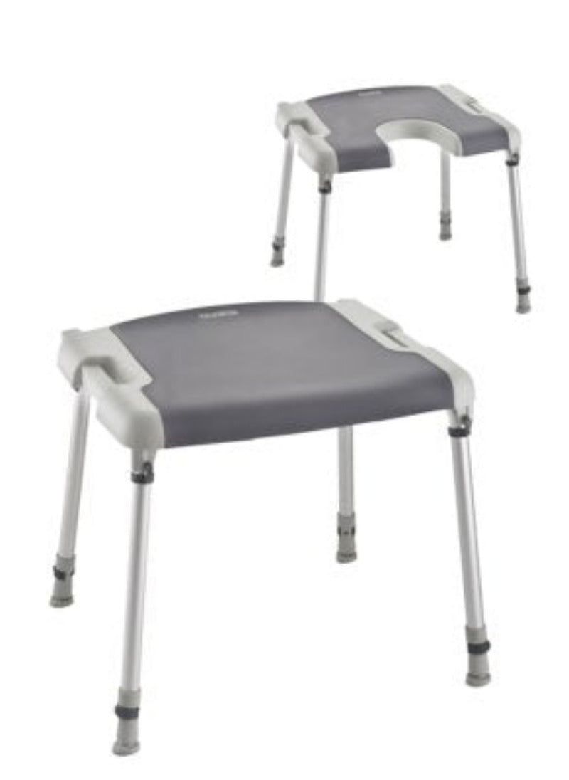 Invacare Duschhocker Sorrento mit Hygieneausschnitt und Soft-touch Oberfläche