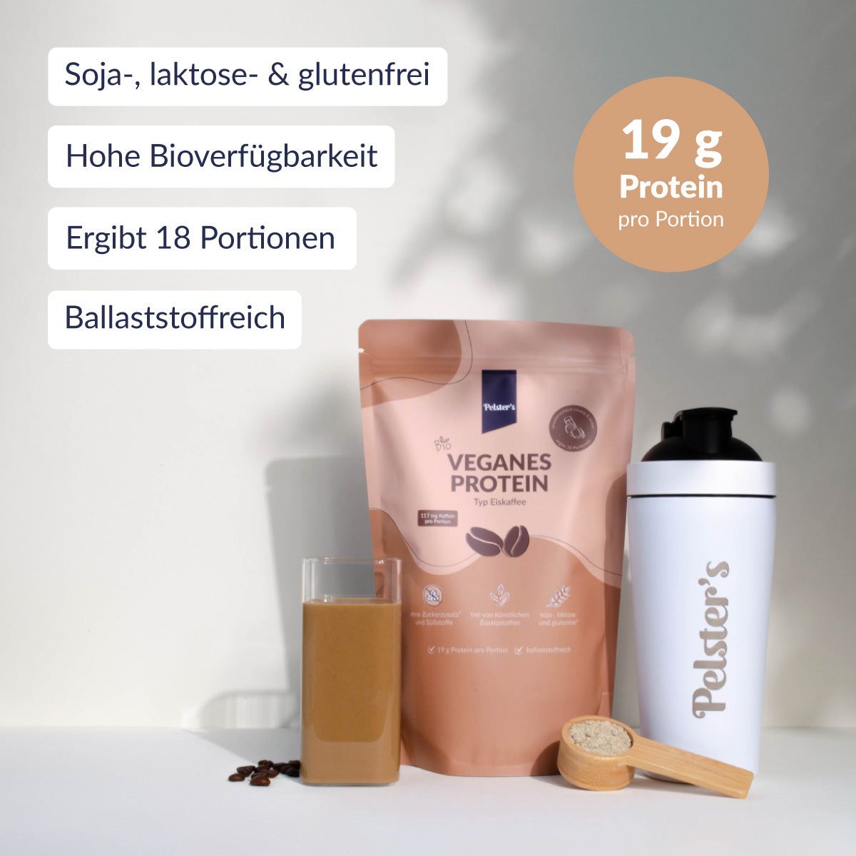 Pelster's Veganes Bio Proteinpulver Typ Eiskaffee