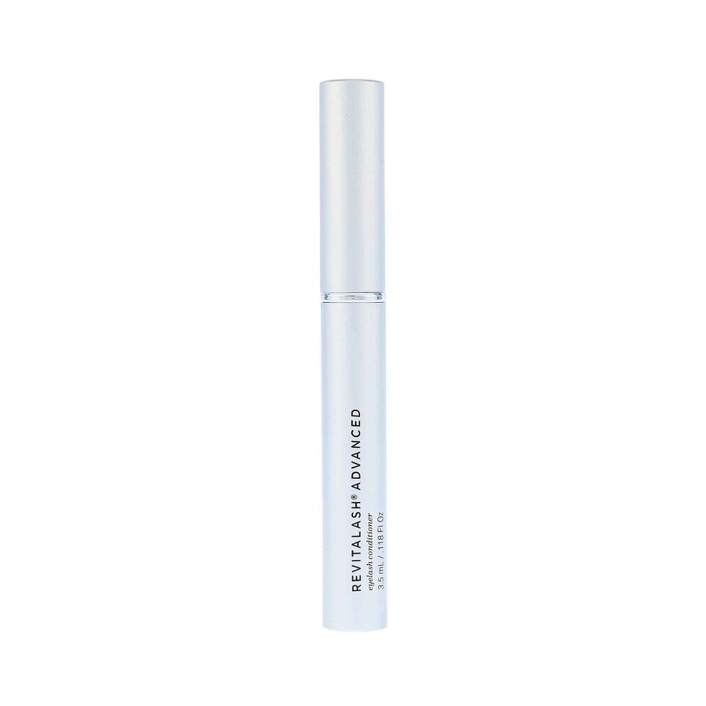 Weißer Applikator mit silberner Schrift. Auf dem Applikator steht "RevitaLash Advanced Eyelash Conditioner".