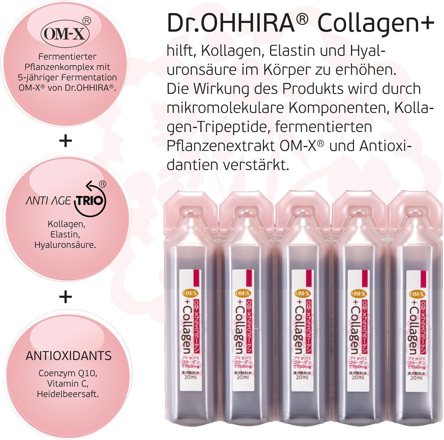 Dr. OHHIRA Collagen+ Flüssiges Marine Collagen Typ 1, 2, 3