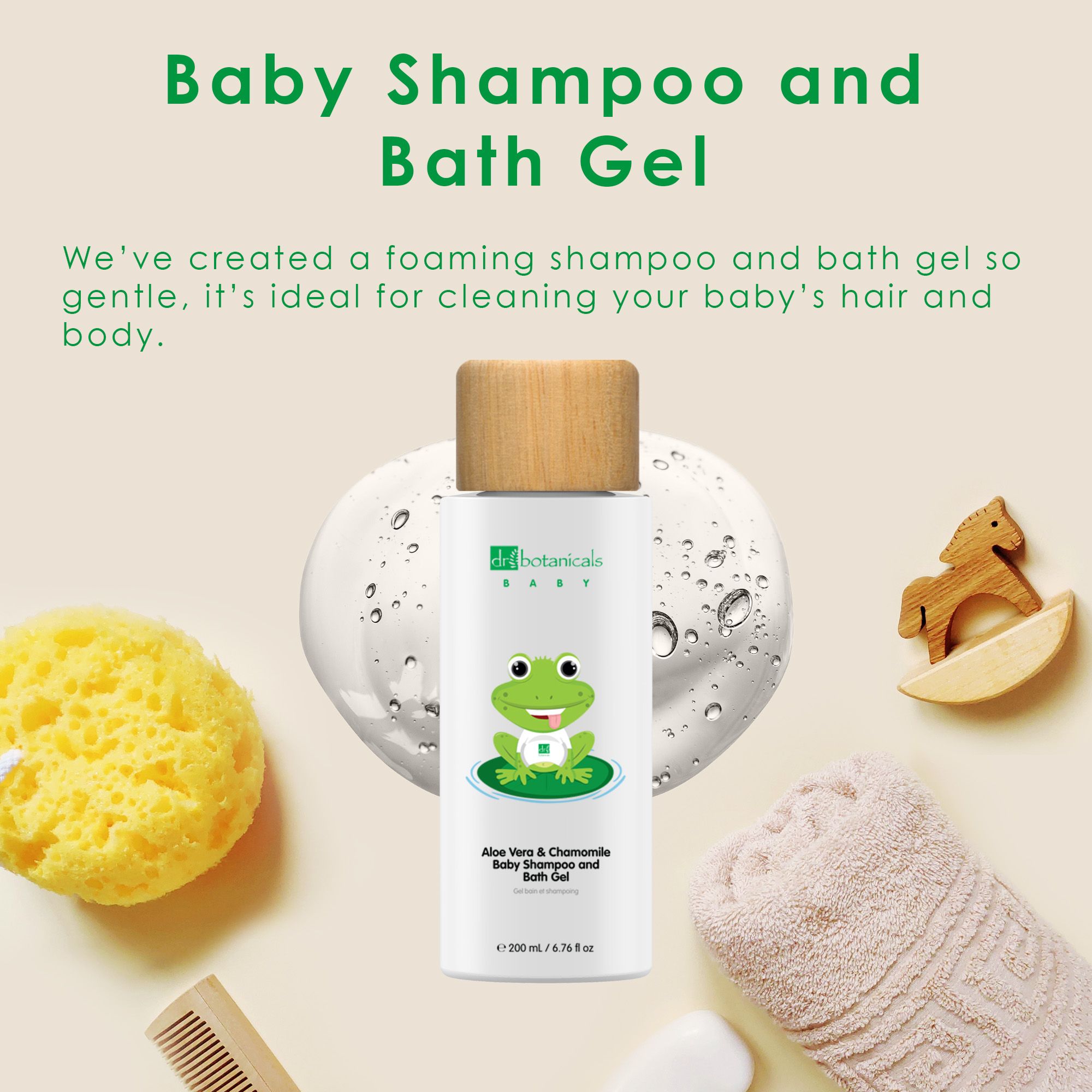 Dr Botanicals Aloe Vera & Chamomile Baby Shampoo and Bath Gel