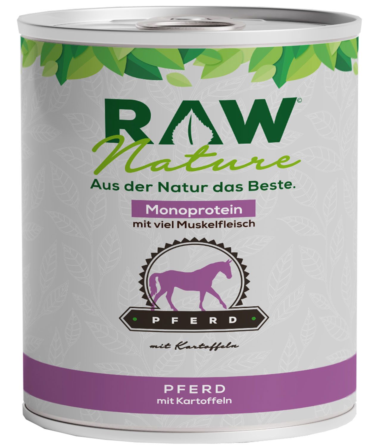 RAW Nature Nassfutter Pferd mit Kartoffeln, ideal für sensible Hunde