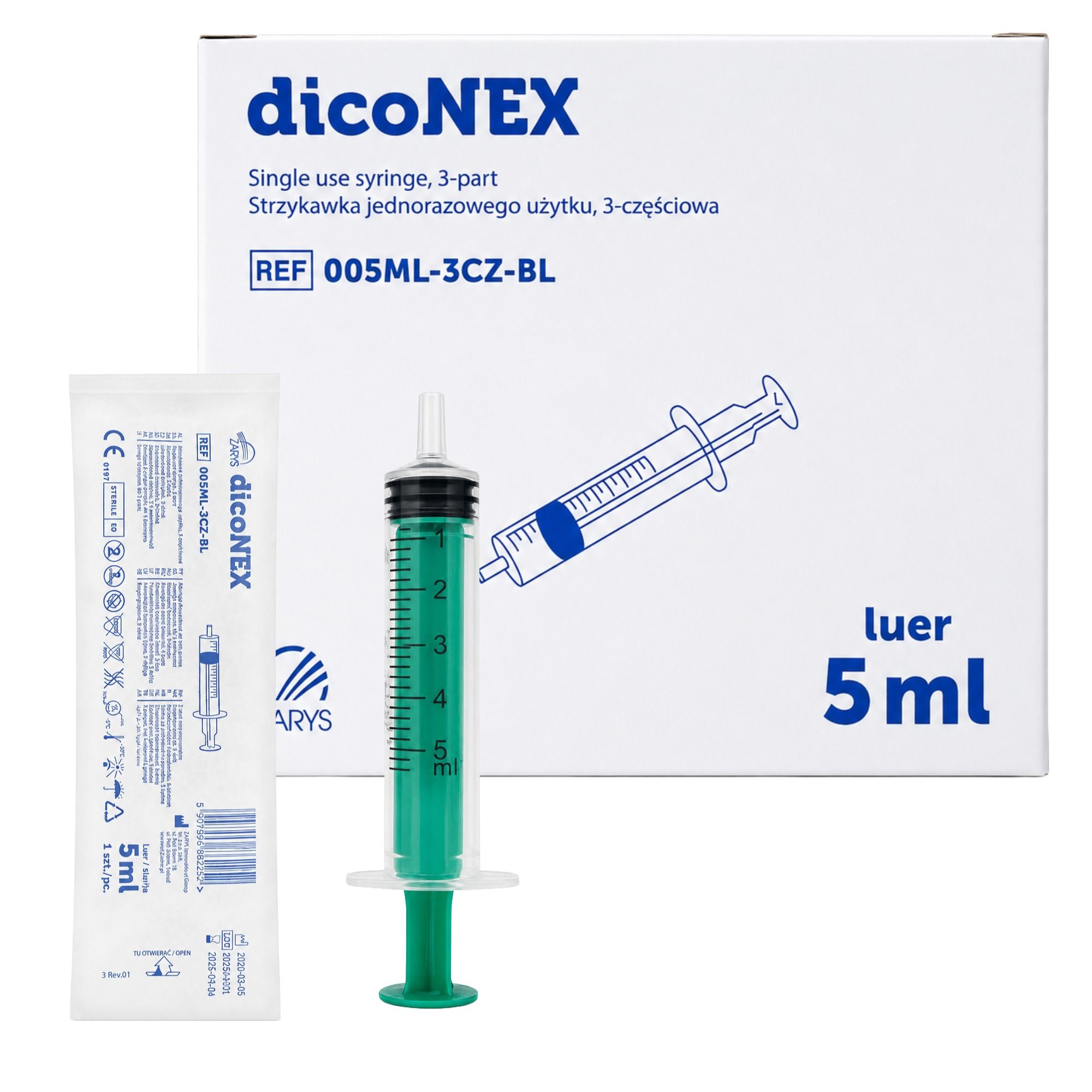 dicoNEX Einmalspritze 5 ml steril Luer-Lock 100 St
