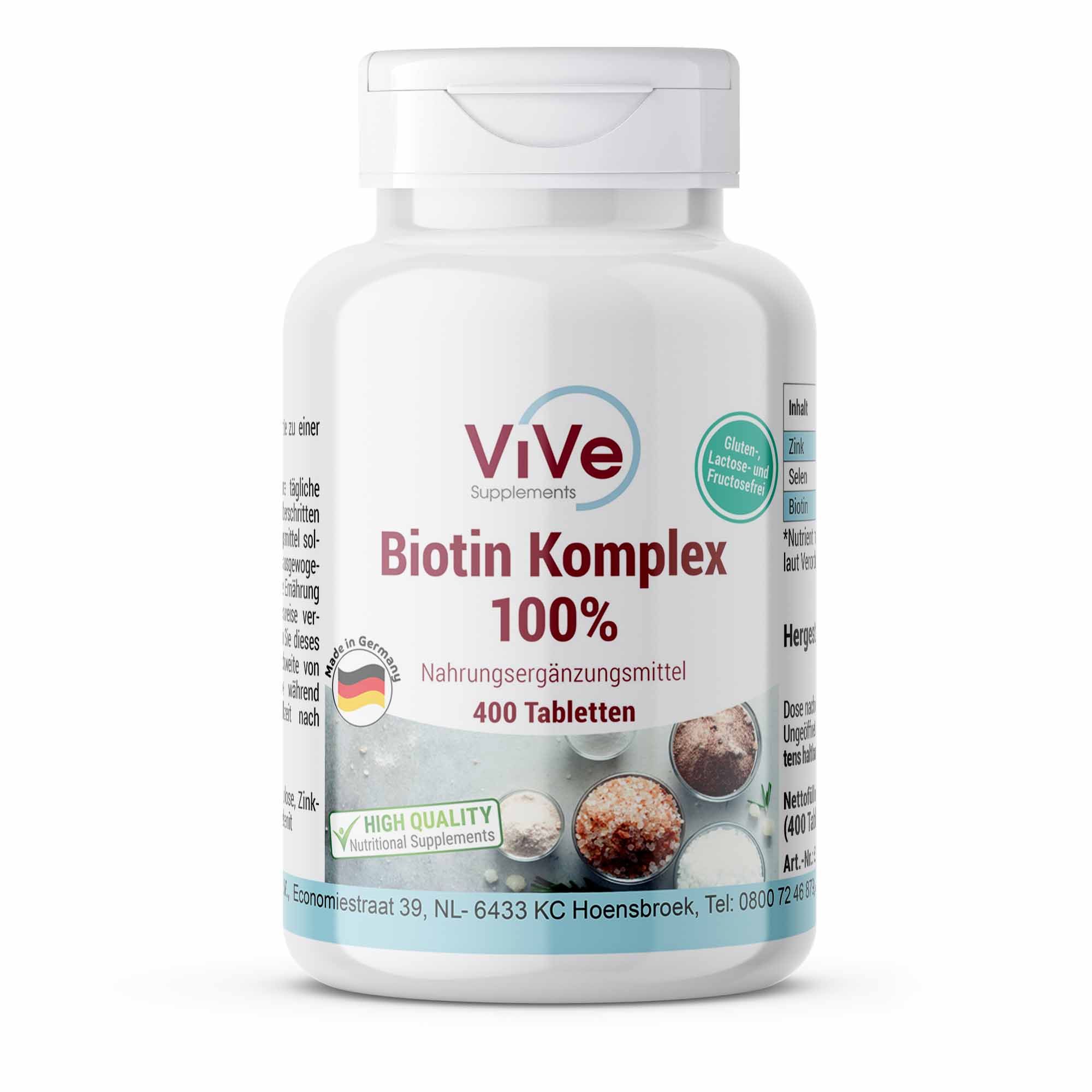Vive Supplements | Biotin Komplex 100% 400 St