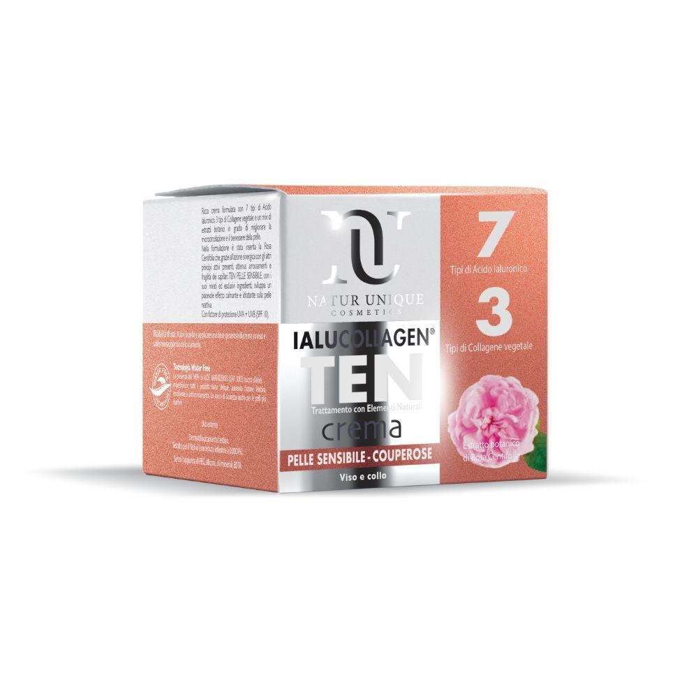 Natur Unique Ialucollagen Ten Crema Pelle Sensibile E Couperose 50 Ml