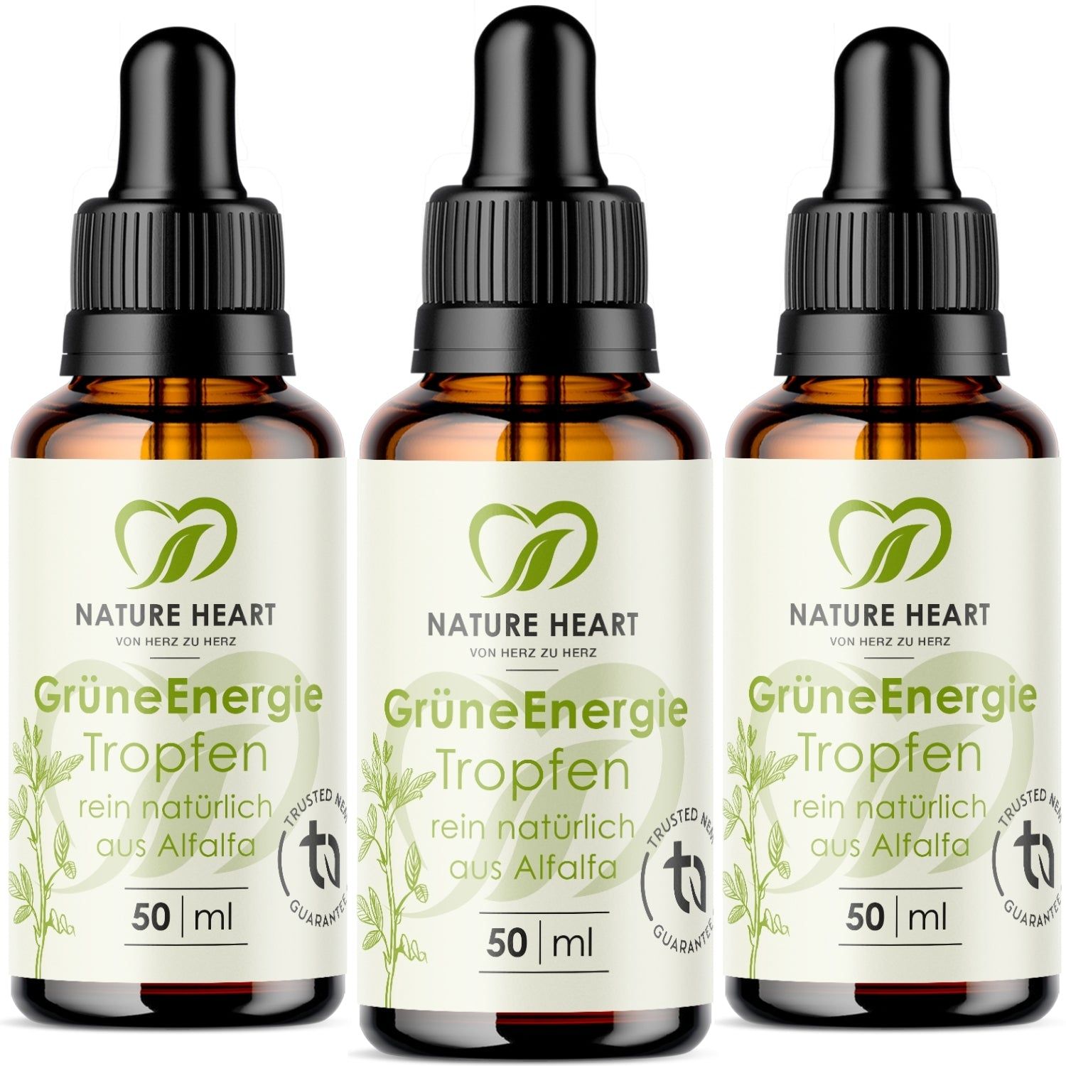 Nature Heart Grüne Energie - Chlorophyll Tropfen 3x50 ml