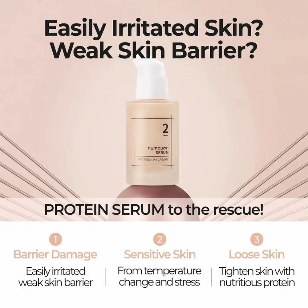 NUMBUZIN No.2 Protein 43% Creamy Serum – stärkend & feuchtigkeitsspendend