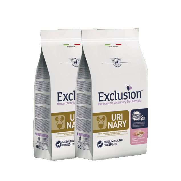 Exclusion Urinary Schwein, Hirse & Reis Doppelpack für Hunde